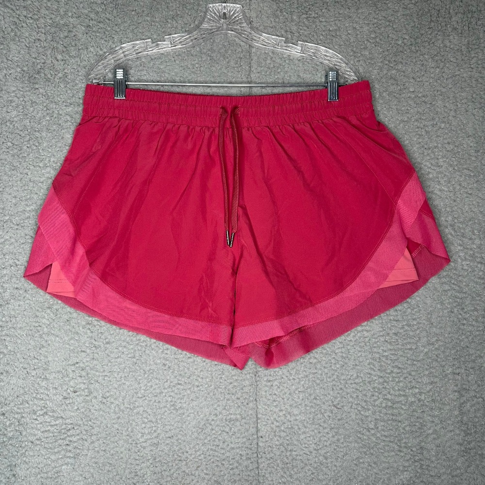 Halara Pink 2-in-1 Athletic Shorts XL Mesh Trim Built-in Liner Running Gym